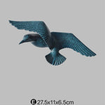 Wall Sculpture Seagull Laser-Engraved Polyresin