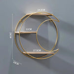 Wall Shelf Double-Circle Design No-Drill Installation Space-Saving Display