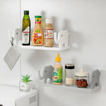 Wall Shelf Elephant-Shaped Floating Suction-Mount
