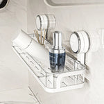 Wall Shelf No-Drill Suction Mount Drainage ABS Plastic