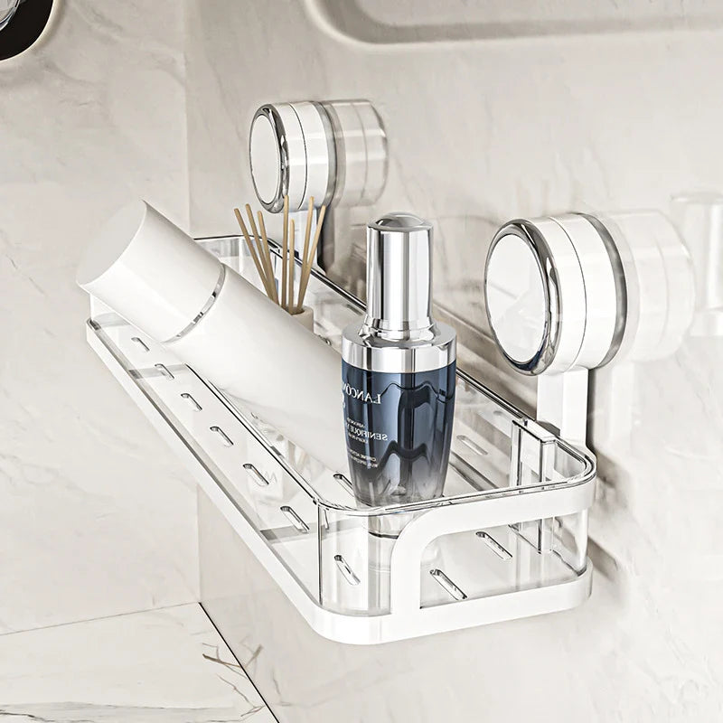 Wall Shelf No-Drill Suction Mount Drainage ABS Plastic