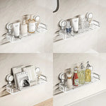 Wall Shelf No-Drill Suction Mount Drainage ABS Plastic