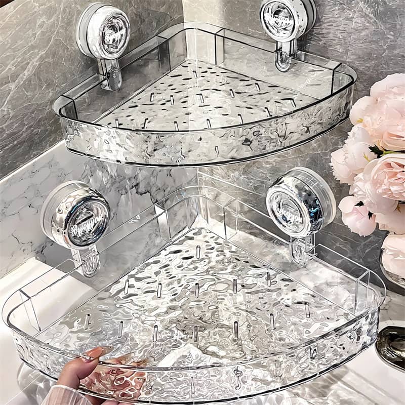 Wall Shelf Organizer Suction Cup Mount Drill-Free