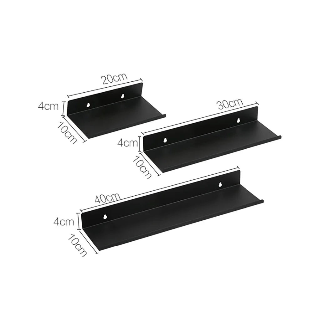 Wall Shelf Titanium Steel Space-Saving Decorative Storage