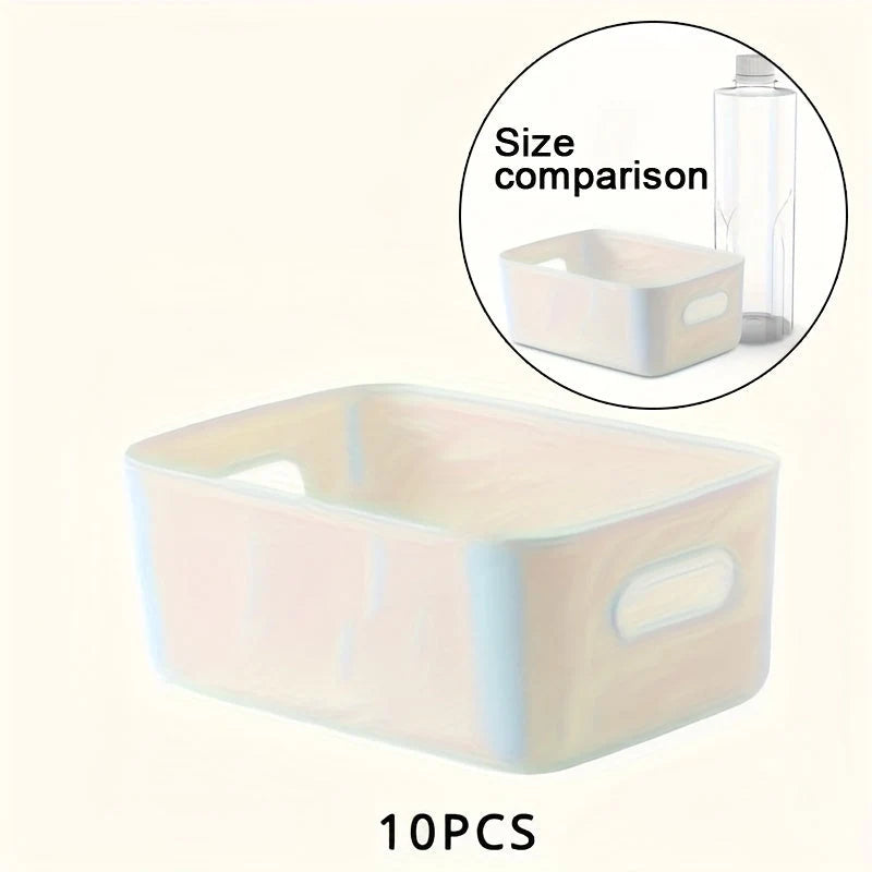 Wall Storage Boxes Wall-Mounted Plastic Set of 10