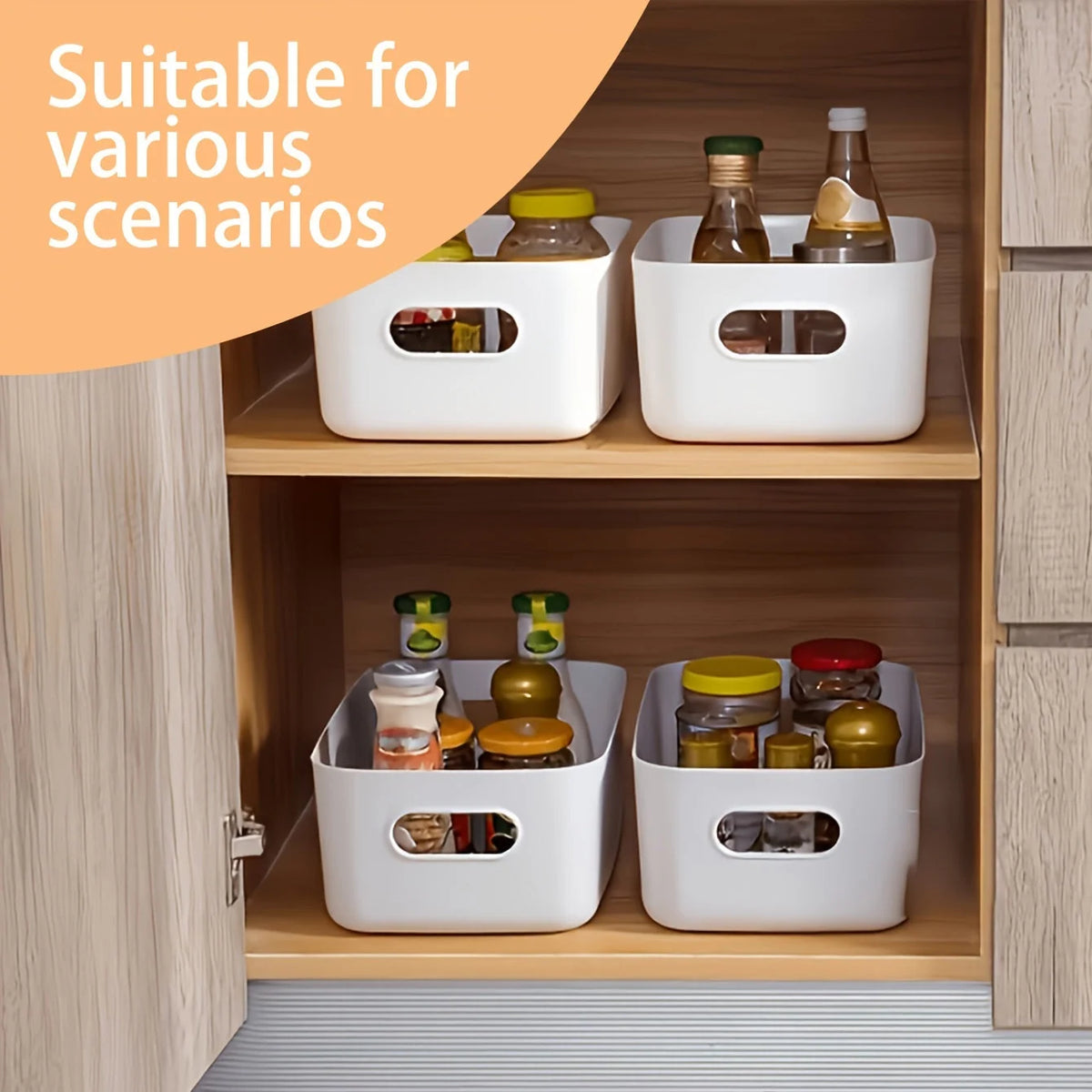 Wall Storage Boxes Wall-Mounted Plastic Set of 10