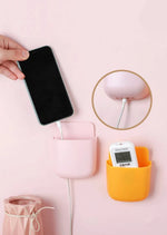 Wall Storage Organizer Adhesive No-Drill With 2 Hooks