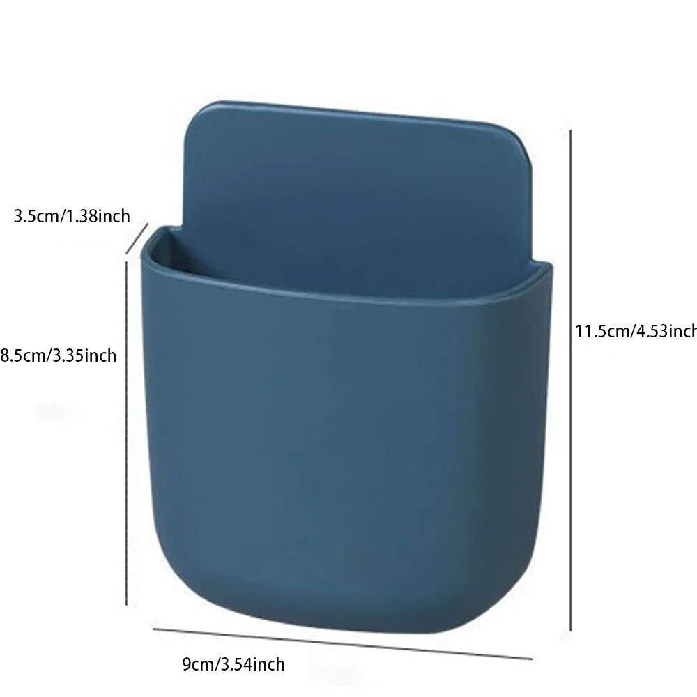 Wall Storage Organizer Adhesive No-Drill With 2 Hooks