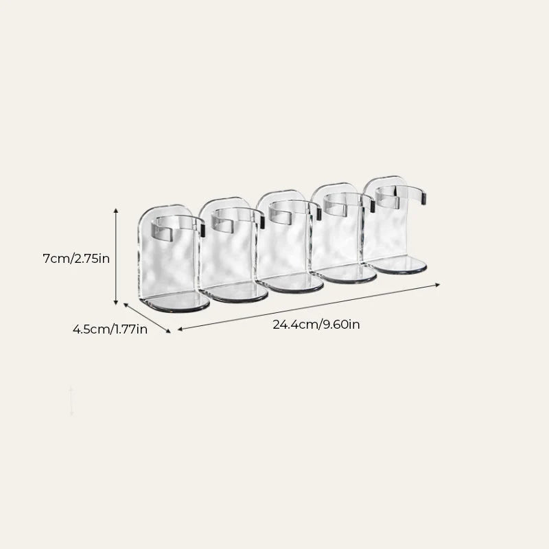 Wall Storage Shelf Transparent Modular Drill-Free Mounting
