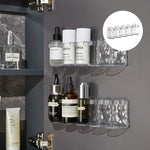 Wall Storage Shelf Transparent Modular Drill-Free Mounting