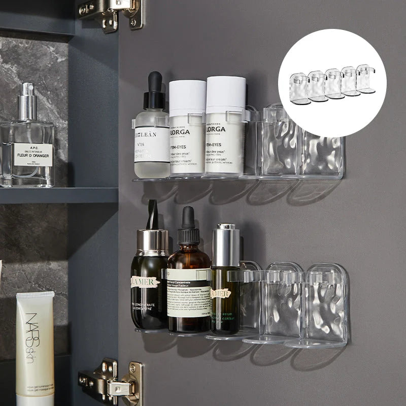 Wall Storage Shelf Transparent Modular Drill-Free Mounting