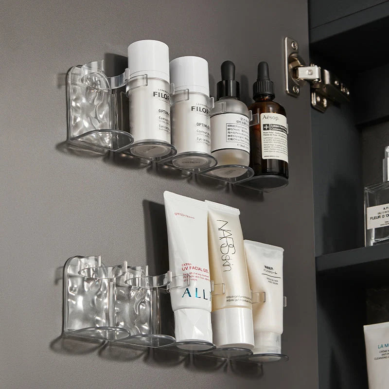 Wall Storage Shelf Transparent Modular Drill-Free Mounting