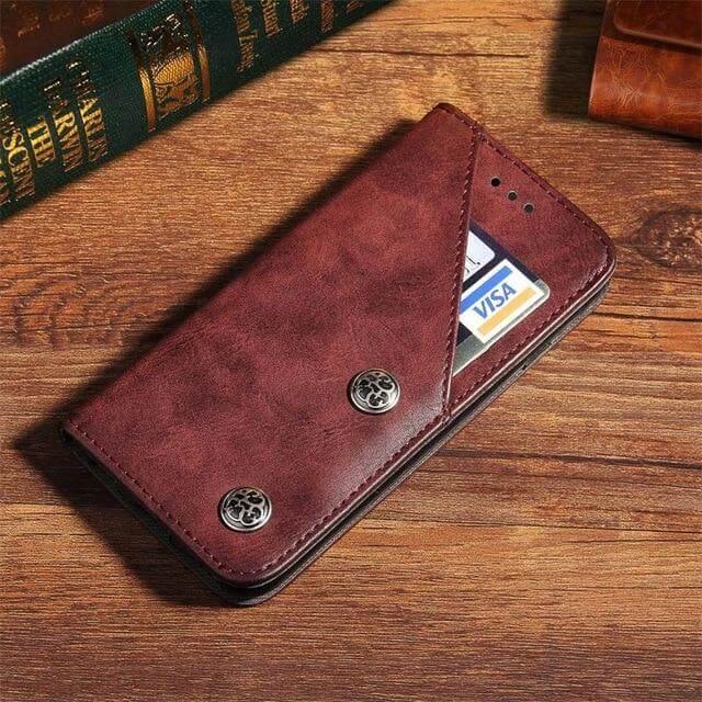 Wallet Phone Case Card Pocket Kickstand Waterproof