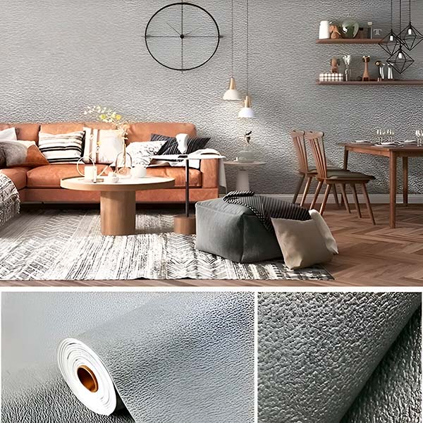 Wallpaper Peel & Stick 3D Textured Water-Resistant