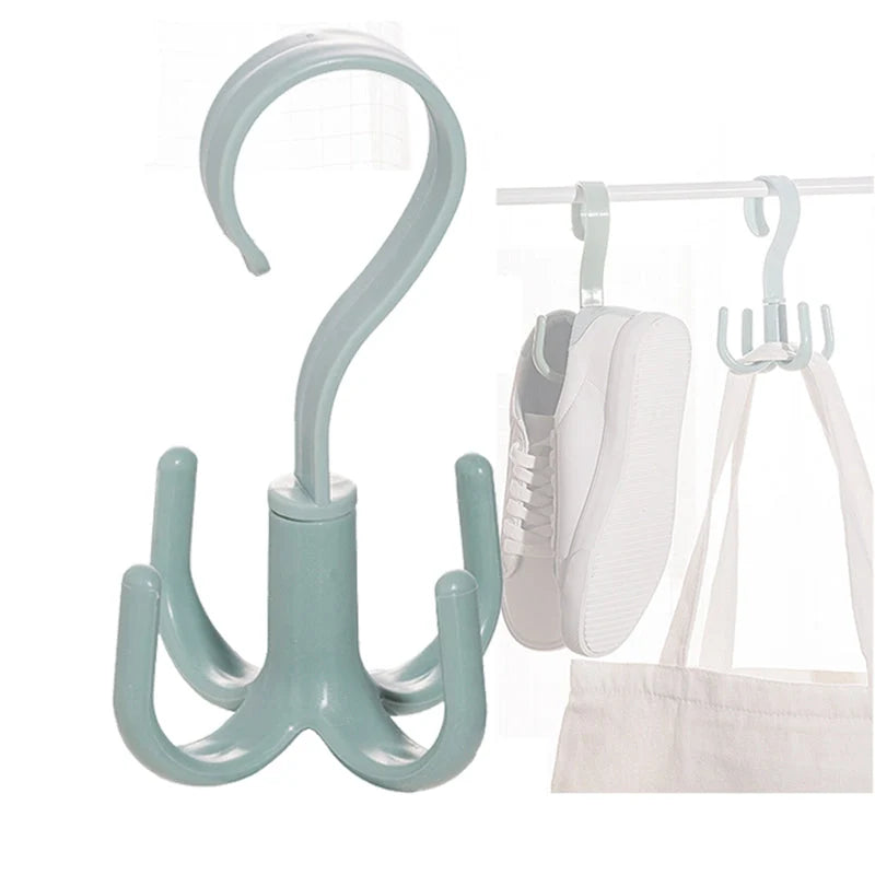 Wardrobe Organizer Hanger 4 Hooks 360° Rotating