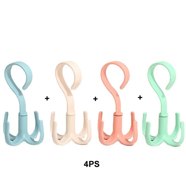 Wardrobe Organizer Hanger 4 Hooks 360° Rotating