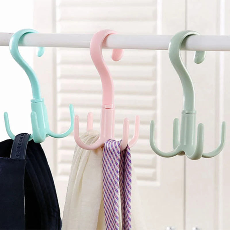 Wardrobe Organizer Hanger 4 Hooks 360° Rotating