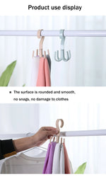 Wardrobe Organizer Hanger 4 Hooks 360° Rotating