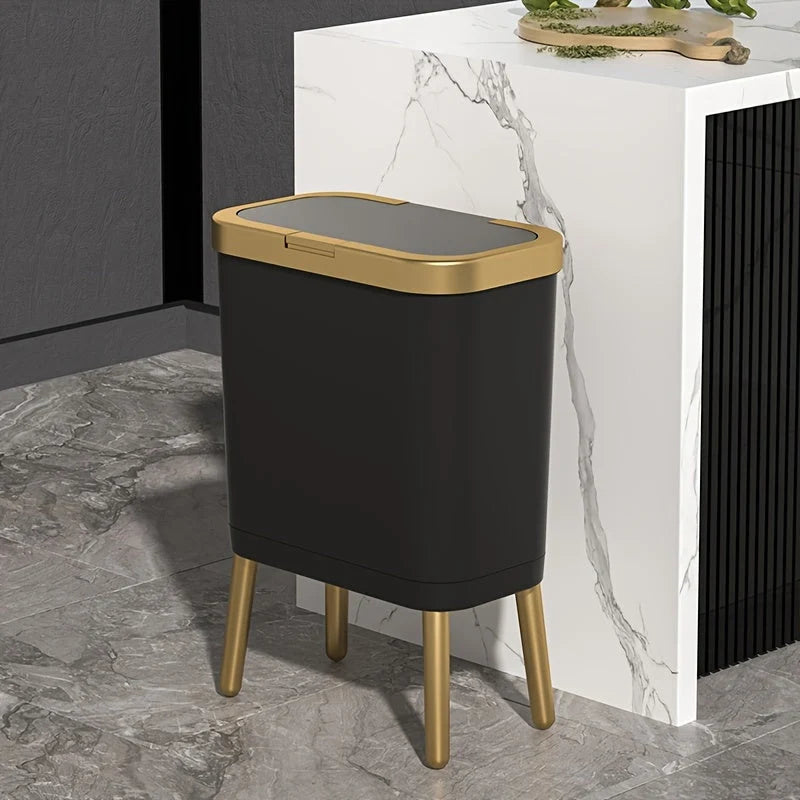 Waste Bin Slim 15L Odour-Sealing Flip-Top
