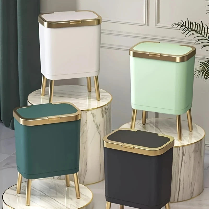 Waste Bin Slim 15L Odour-Sealing Flip-Top