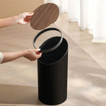 Waste Bin Slim Oval Soft-Close Rotating Lid