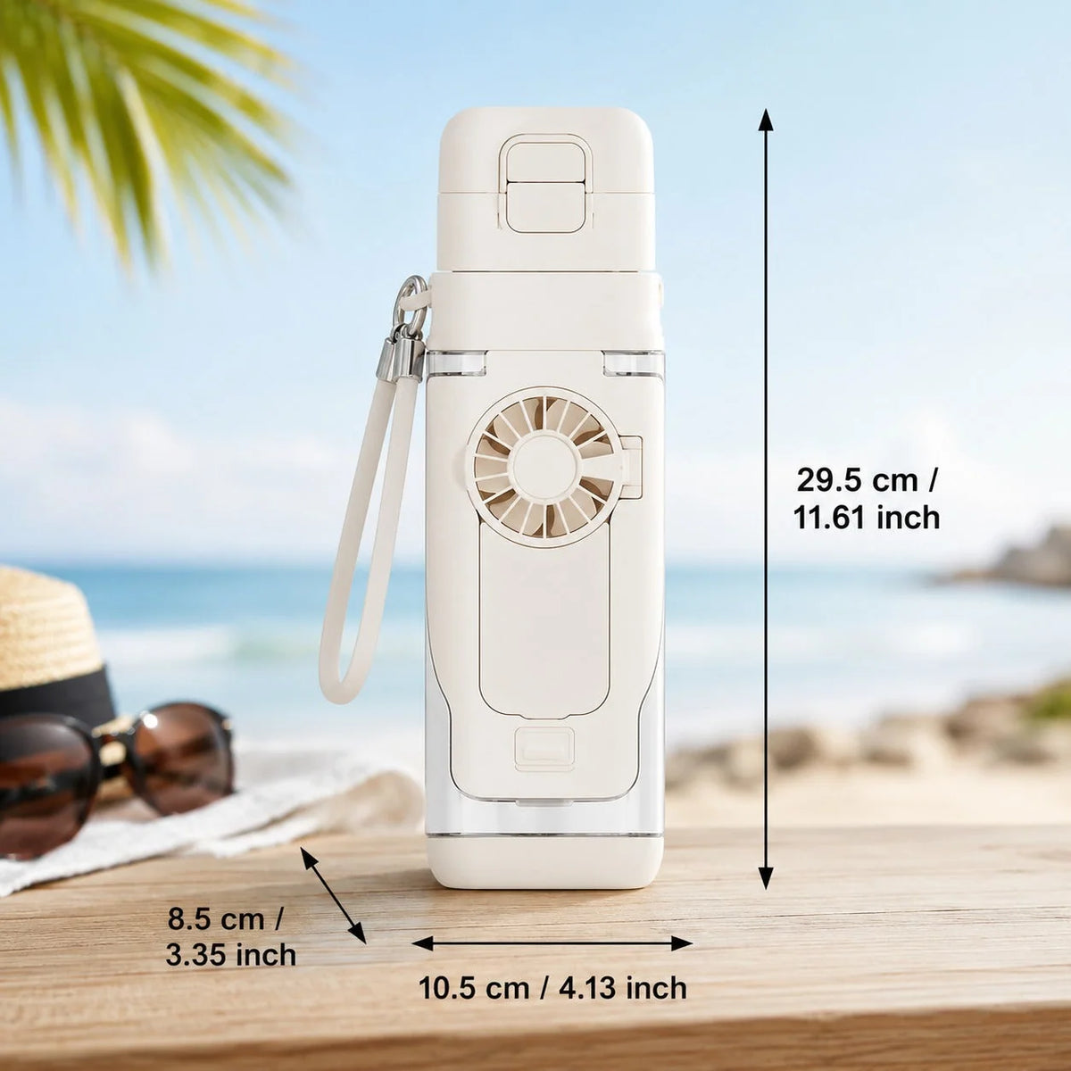 Water Bottle Built-In Fan & Cooling Mist