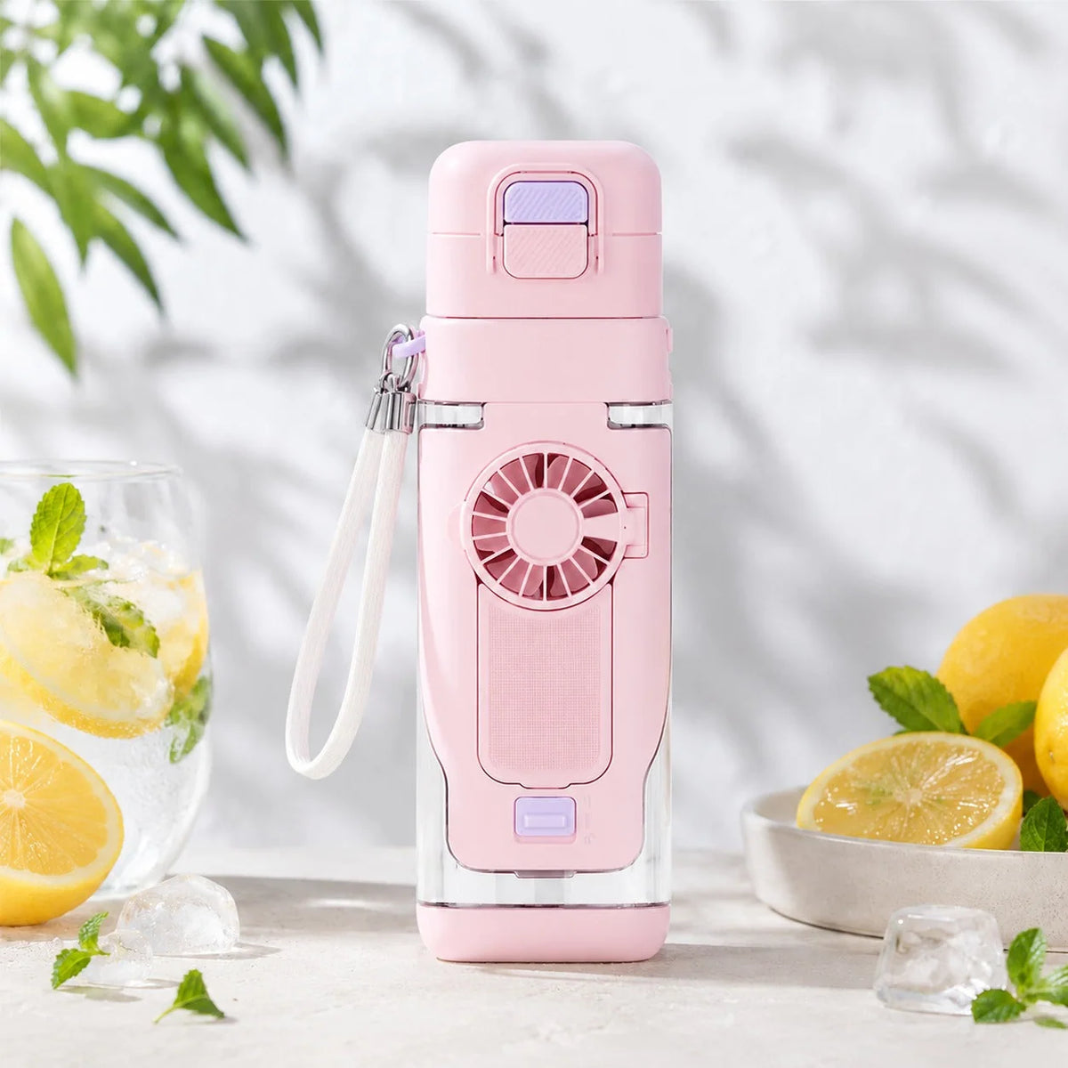 Water Bottle Built-In Fan & Cooling Mist