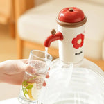 Water Bottle Dispenser Automatic Pump Flower Design Tabletop Use