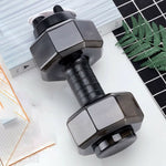 Water Bottle Dumbbell-Shaped 2-in-1 BPA-Free Plastic