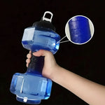 Water Bottle Dumbbell-Shaped 2-in-1 BPA-Free Plastic