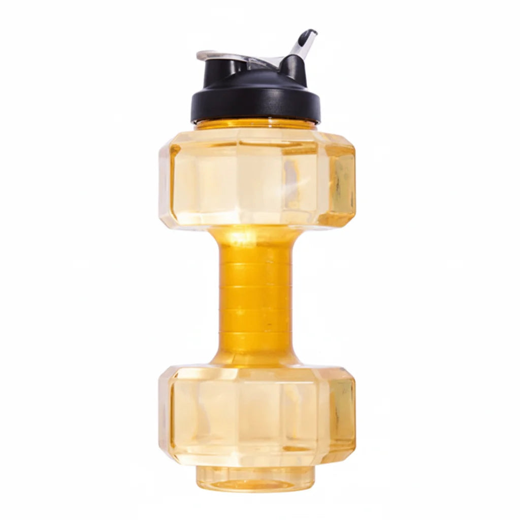 Water Bottle Dumbbell-Shaped 2-in-1 BPA-Free Plastic