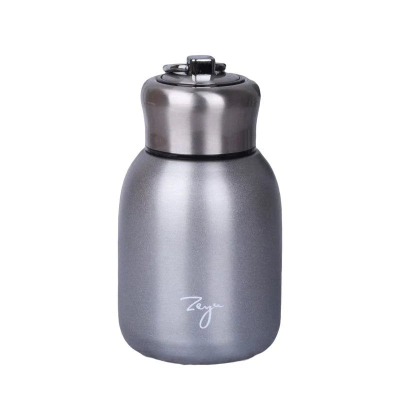 Water Bottle Stainless Steel Double-Wall Insulated Leakproof 10.1 Oz