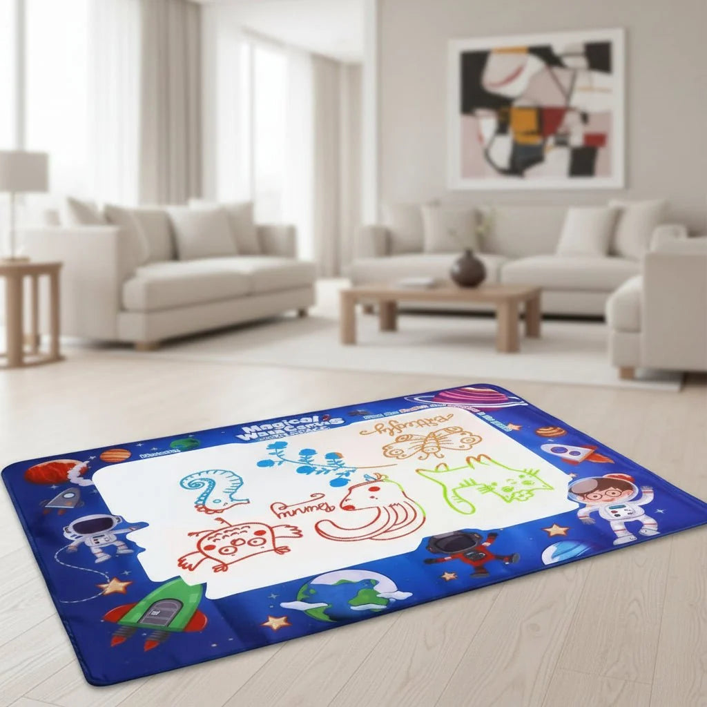 Water Drawing Mat for Kids Reusable Mess-Free Quick-Drying