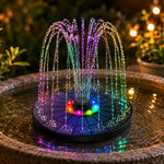 Water Fountain Solar-Powered Floating Multiple Spray Patterns