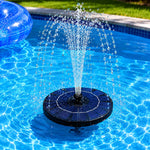 Water Fountain Solar-Powered Floating Multiple Spray Patterns