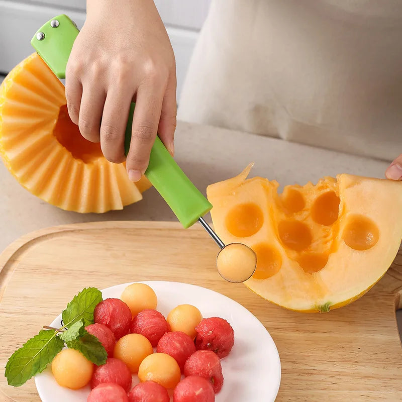 Watermelon Cutter 3-in-1 Stainless Steel & Non-Slip Handle