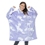 Wearable Blanket Hoodie Flannel Sherpa Lined With Pocket