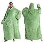 Wearable Blanket Plush Fleece Hood & Sleeves