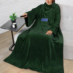 Wearable Blanket Sherpa Fleece Long Sleeves & Front Pocket