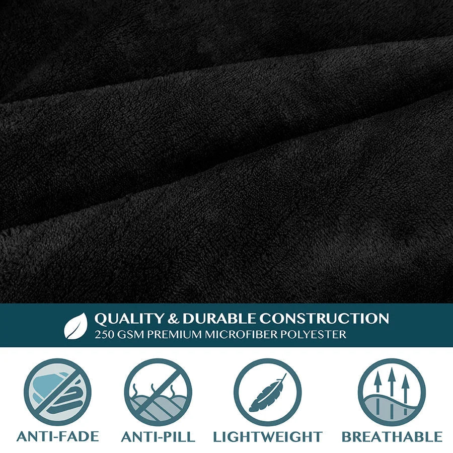 Wearable Blanket Sherpa Fleece Long Sleeves & Front Pocket