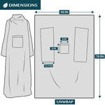 Wearable Blanket Sherpa Fleece Long Sleeves & Front Pocket