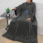 Wearable Blanket Sherpa Fleece Long Sleeves & Front Pocket