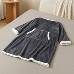 Wearable Blanket Sherpa Fleece Sleeves & Foot Pocket