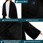 Wearable Fleece Blanket Oversized With Sleeves & Front Pocket