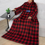 Wearable Fleece Blanket Oversized With Sleeves & Front Pocket