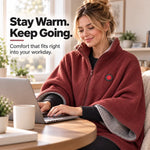 Wearable Heated Blanket USB Powered 3 Heat Settings Hands-Free Comfort