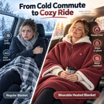 Wearable Heated Blanket USB Powered 3 Heat Settings Hands-Free Comfort