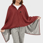 Wearable Heated Blanket USB-Powered Three Heat Levels Zipper Closure