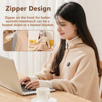 Wearable Heated Blanket USB-Powered Three Heat Levels Zipper Closure