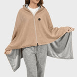 Wearable Heated Blanket USB-Powered Three Heat Levels Zipper Closure